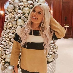 Color blocked sweater